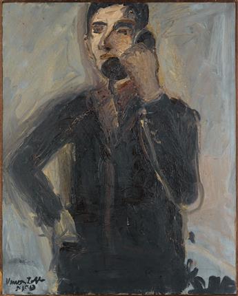 VERNON LOBB A Man Talking on a Telephone.